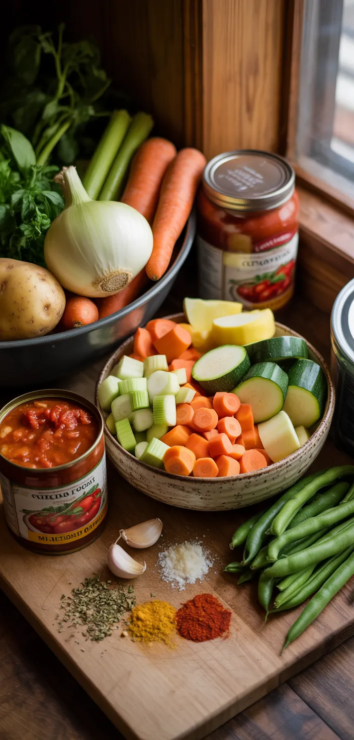 Ingredients photo for Slow Cooker Minestrone Soup Recipe