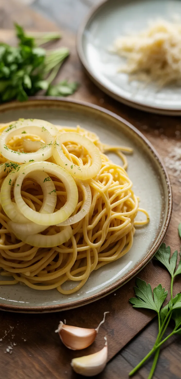 Ingredients photo for Caramelized Onion Pasta Recipe