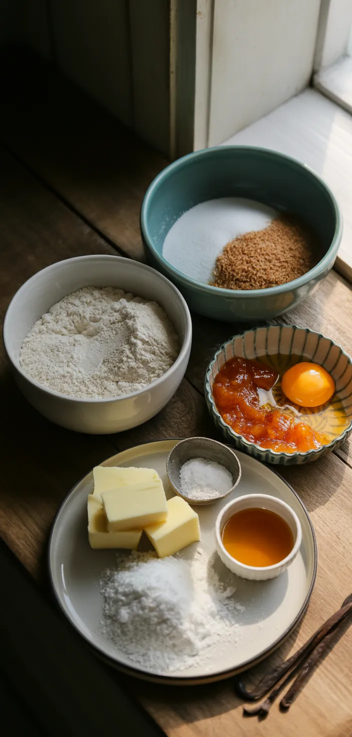 Ingredients photo for Coconut Apricot Bars Recipe