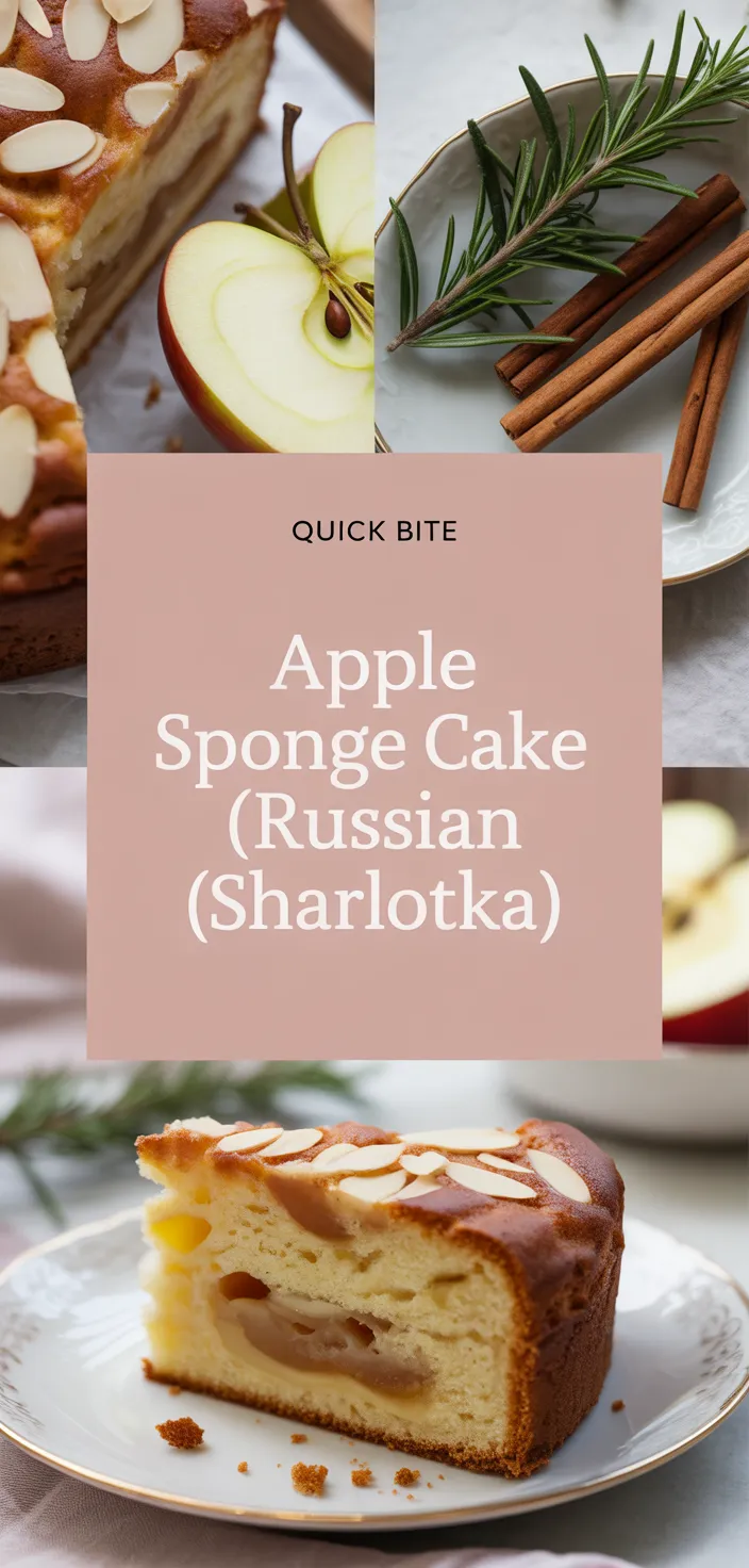 A photo of Apple Sponge Cake (Russian Sharlotka) Recipe