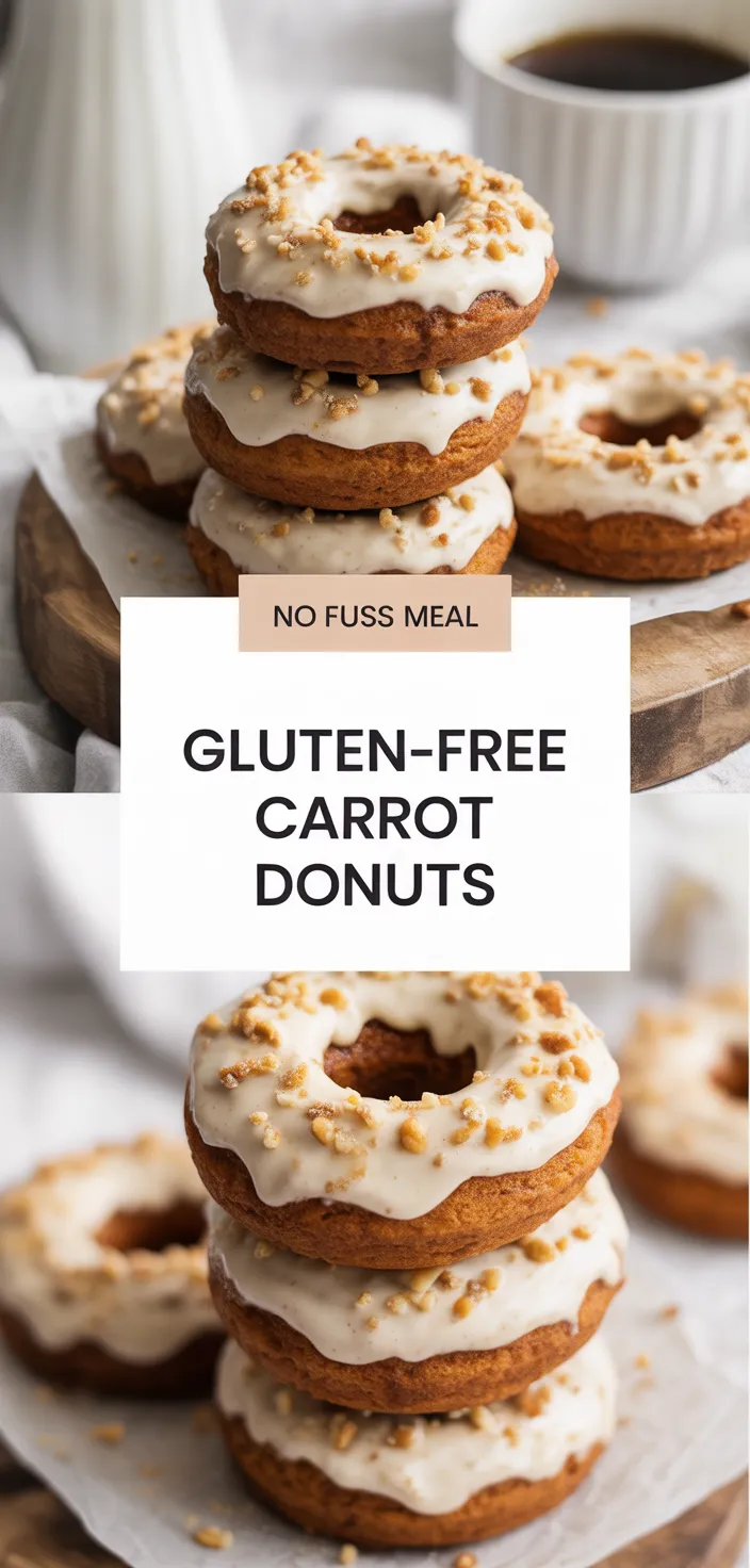 A photo of Baked Carrot Cake Donuts Made Gluten Free And Diary Free Recipe