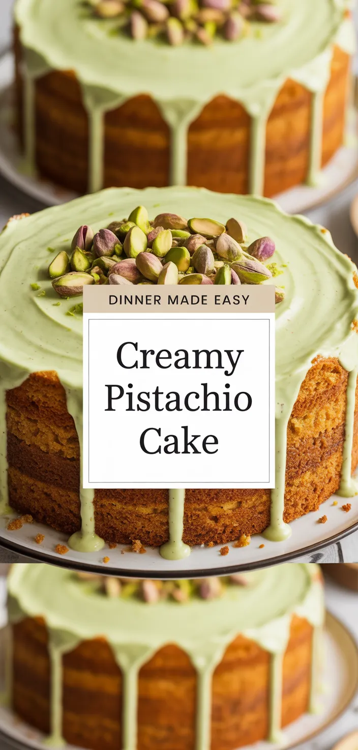 A photo of Best Creamy Pistachio Cake – Moist Layered Dessert Recipe