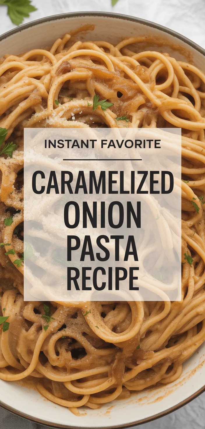 A photo of Caramelized Onion Pasta Recipe