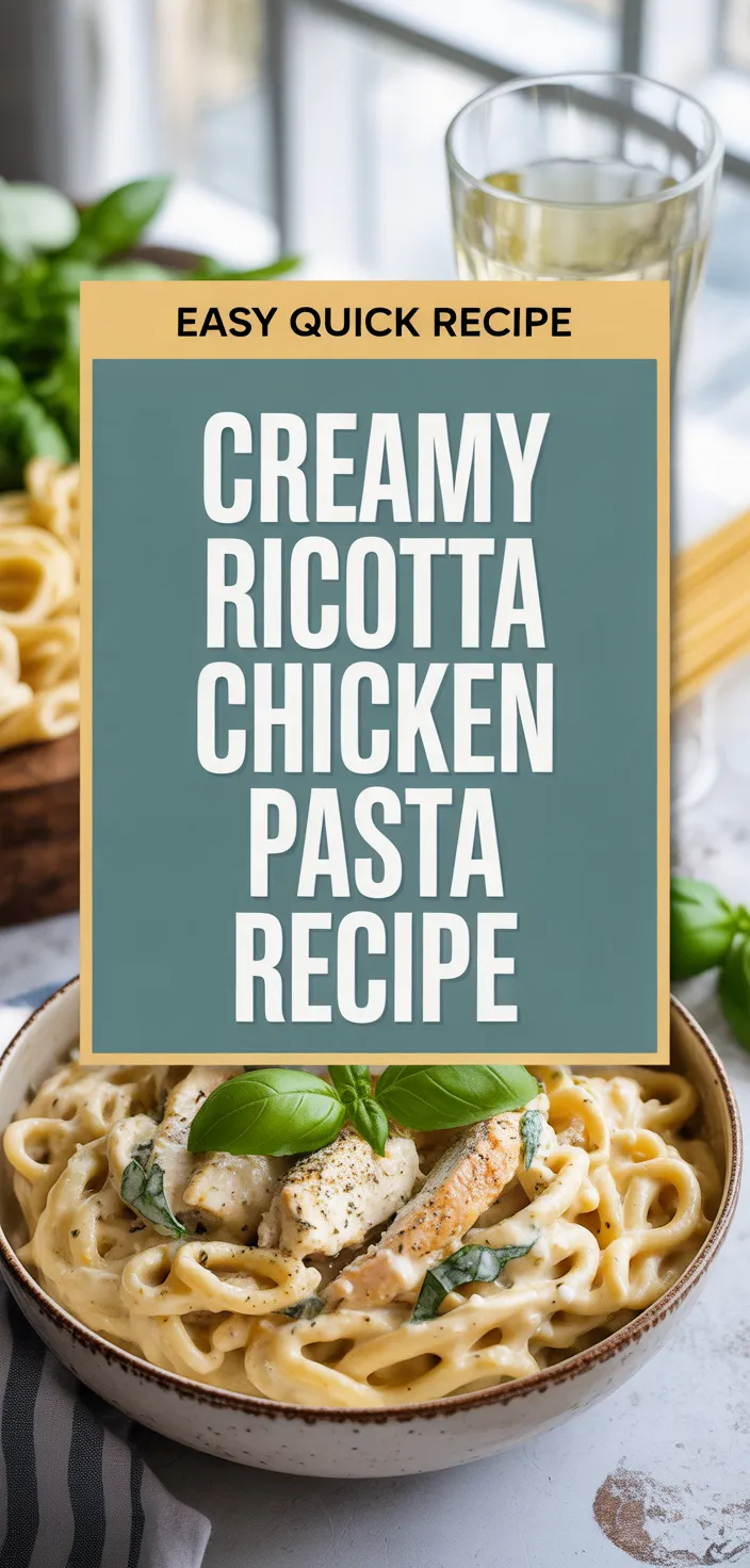 A photo of Creamy Ricotta Chicken Pasta Recipe
