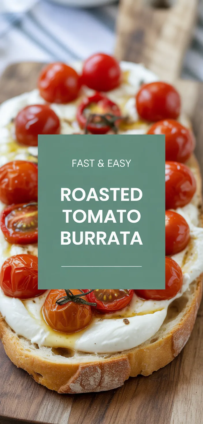 A photo of Easy Burrata Bread Appetizer With Roasted Tomatoes Recipe