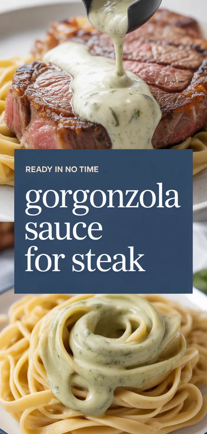 A photo of Gorgonzola Sauce Recipe: Perfect Pairing For Steak & Pasta