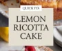 Lemon Ricotta Almond Flourless Cake: Gluten Recipe