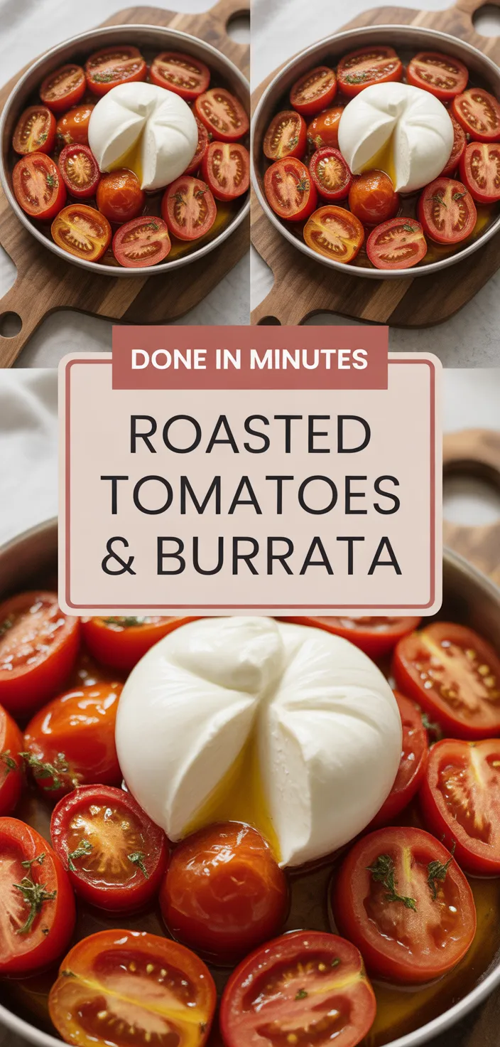 A photo of OVEN ROASTED TOMATOES & BURRATA SALAD RECIPE Recipe