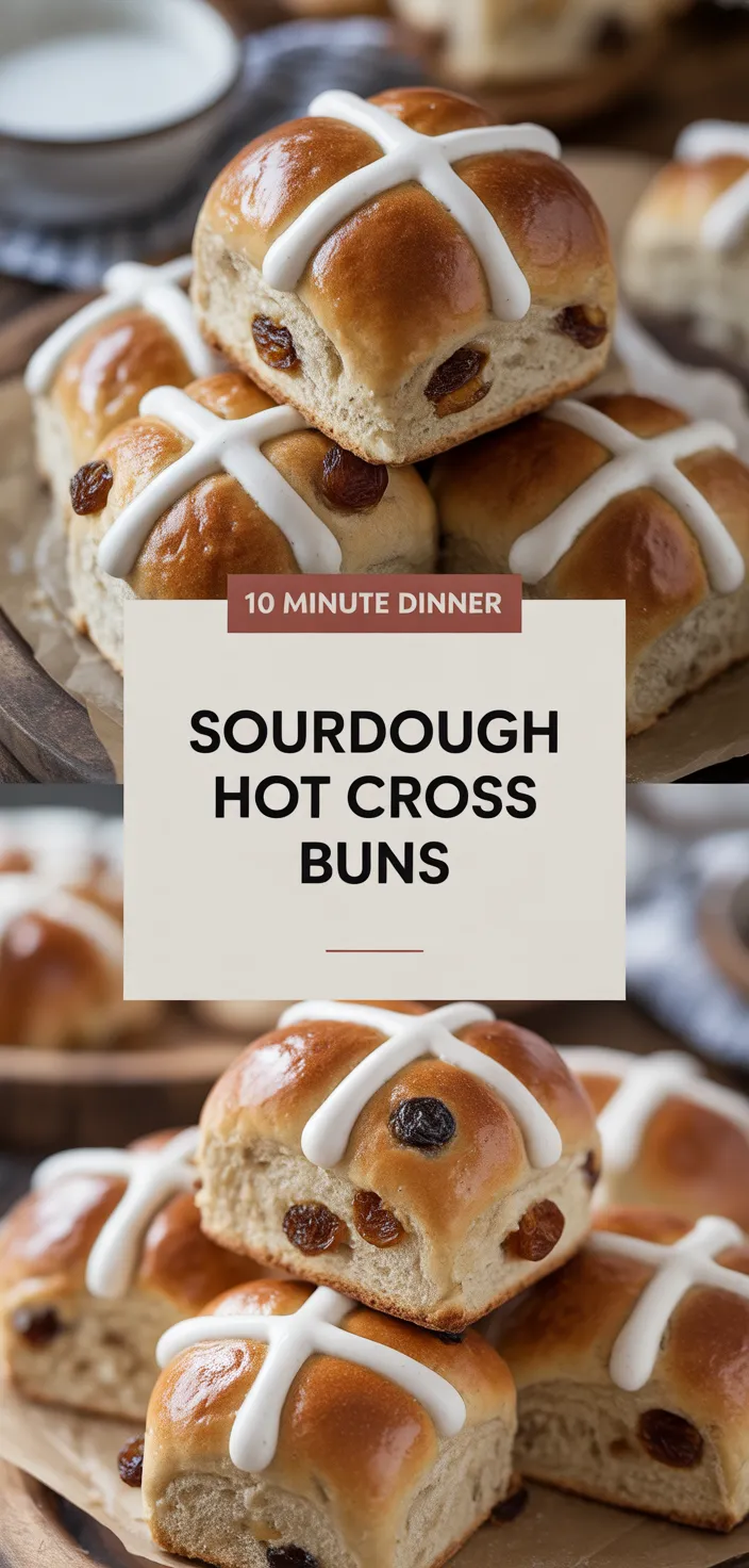 A photo of Sourdough Hot Cross Buns Recipe