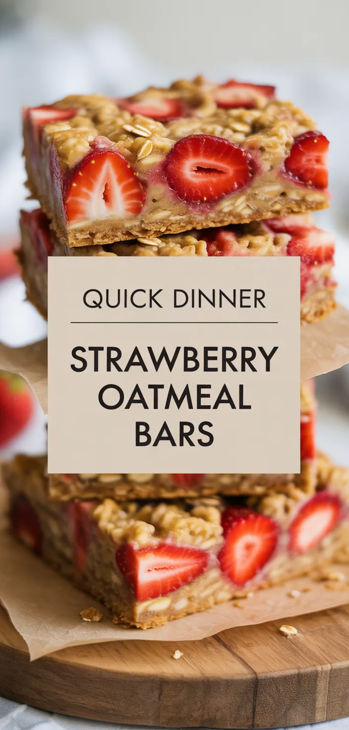 A photo of Strawberry Oatmeal Bars Recipe