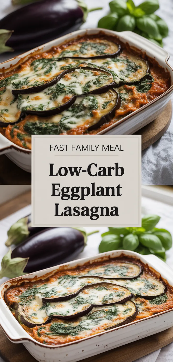 A photo of Easy Eggplant Lasagna Recipe (Vegetarian & Low Carb)