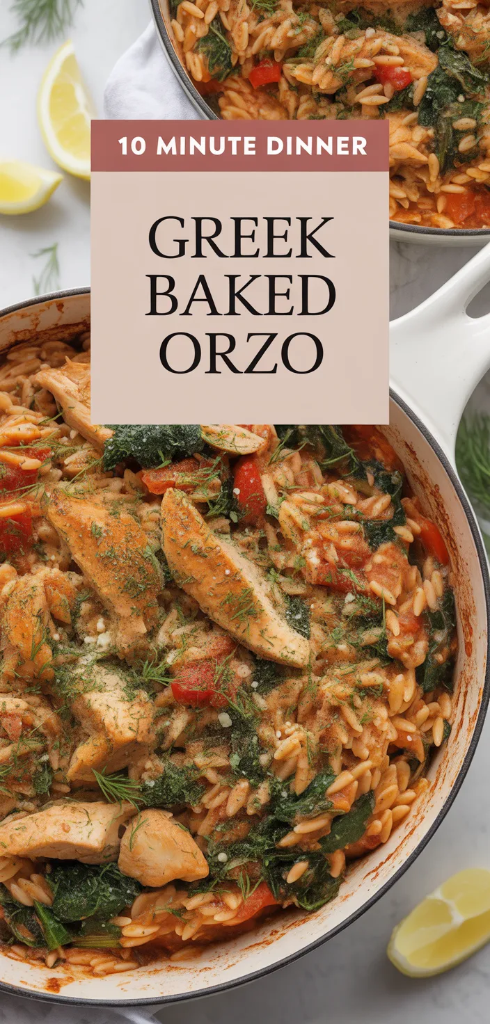A photo of Greek Baked Orzo Recipe