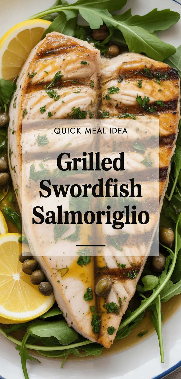 A photo of Grilled Swordfish Salmoriglio Recipe