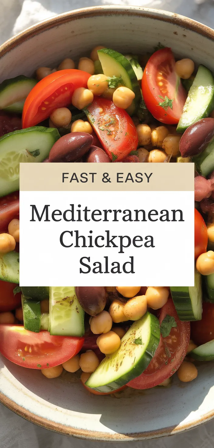 A photo of Mediterranean Chickpea Salad Recipe
