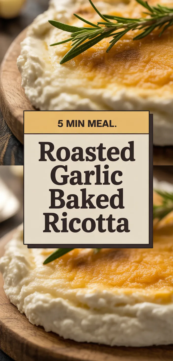 A photo of Roasted Garlic Baked Ricotta Recipe