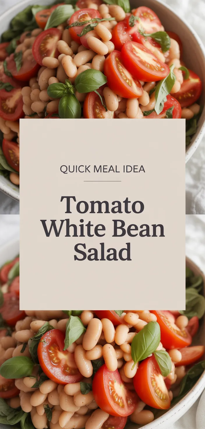 A photo of Tomato And White Bean Salad With Basil Recipe