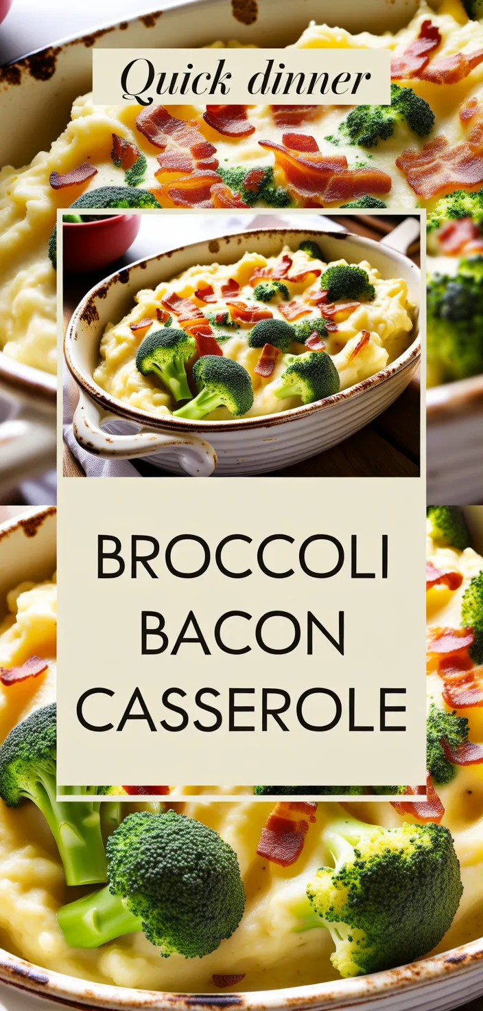 A photo of Baked Potato Casserole With Broccoli And Bacon • Recipe
