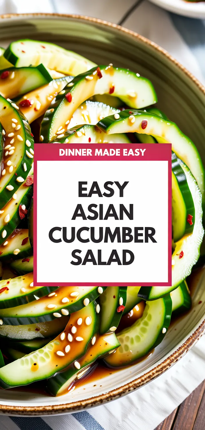 A photo of Easy Asian Cucumber Salad Recipe