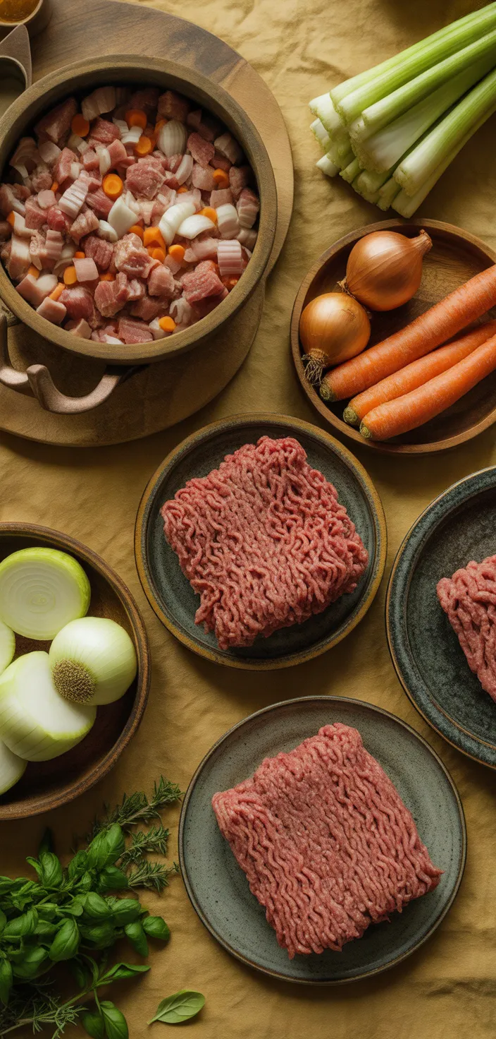 Ingredients photo for Bolognese Sauce Recipe