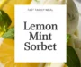 Lemon Mint Sorbet Recipe
