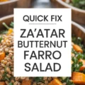 Roasted Butternut Squash Kale And Farro Salad With A Za’atar Dressing Recipe