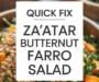 Roasted Butternut Squash Kale And Farro Salad With A Za’atar Dressing Recipe