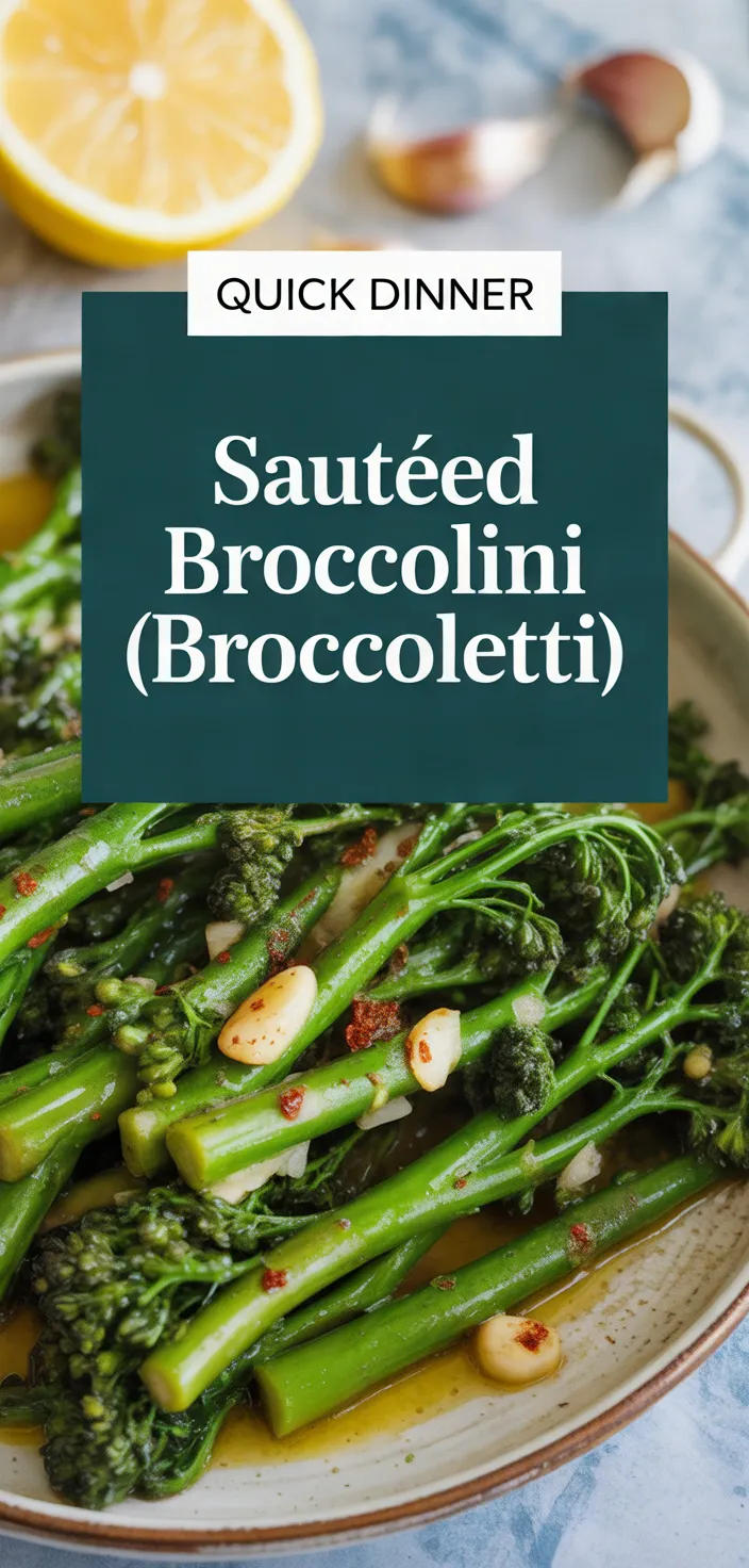 A photo of Sautéed Broccolini (Broccoletti) Recipe