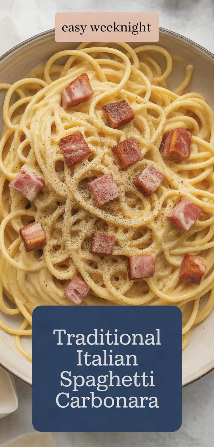 A photo of Traditional Italian Spaghetti Carbonara Recipe